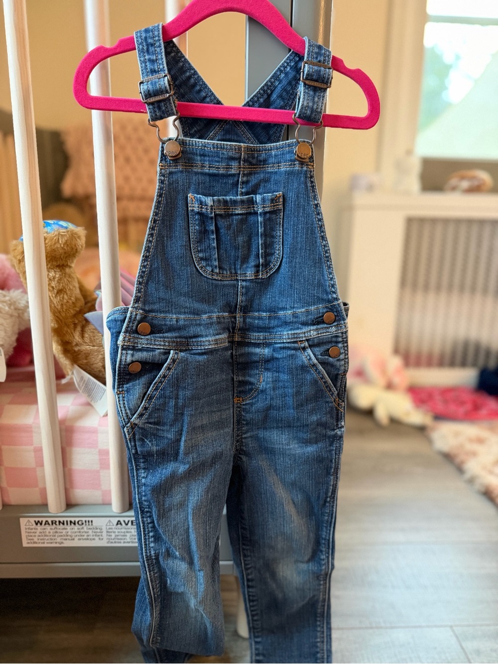GAP Kids Dark Blue Denim Overalls with Front Pocket